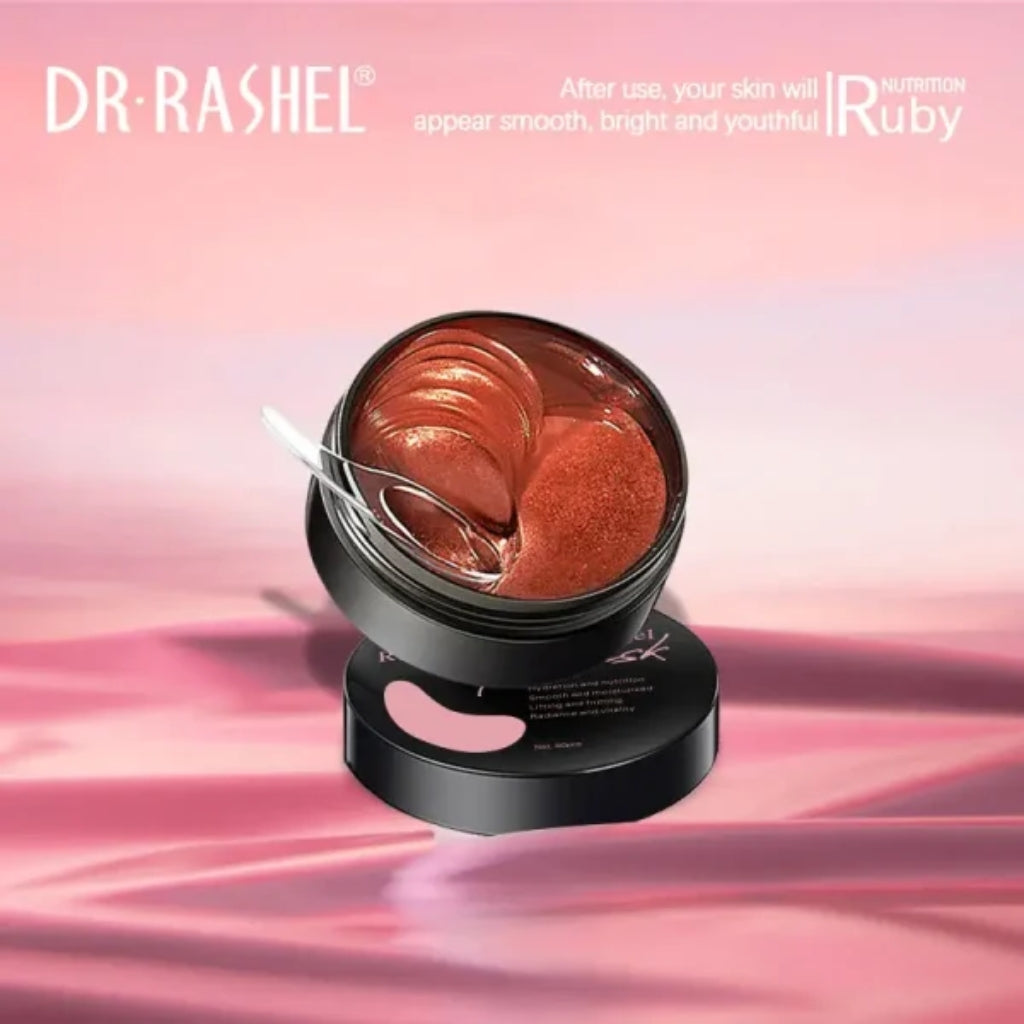 Dr. Rashel Ruby Hydrogel Eye Mask, Firming & Radiance Boost, for Unisex
