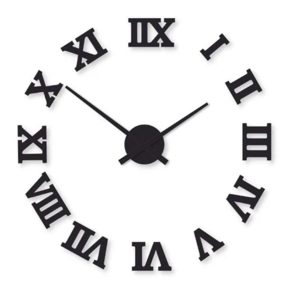 Roman DIY Wall Clock, Large 24x24 Inch, Easy Installation, for Home Decor