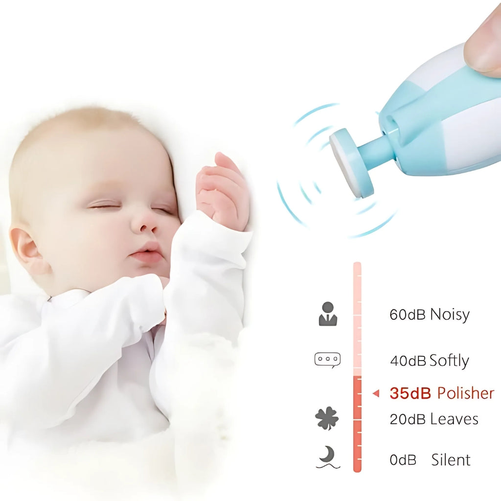 Electric Baby Nail Clipper, Safe & Quiet with 6 Grinding Heads, for Infants & Adults