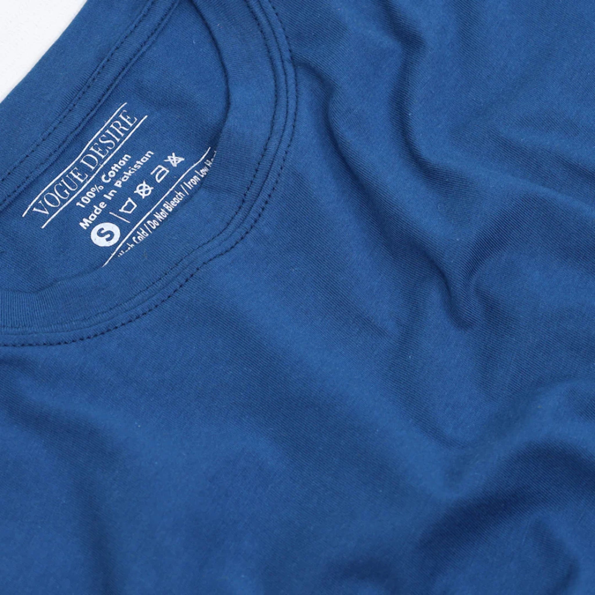 T-Shirt, Refreshing Sea Blue & Premium 100% Cotton, for Everyday Comfort