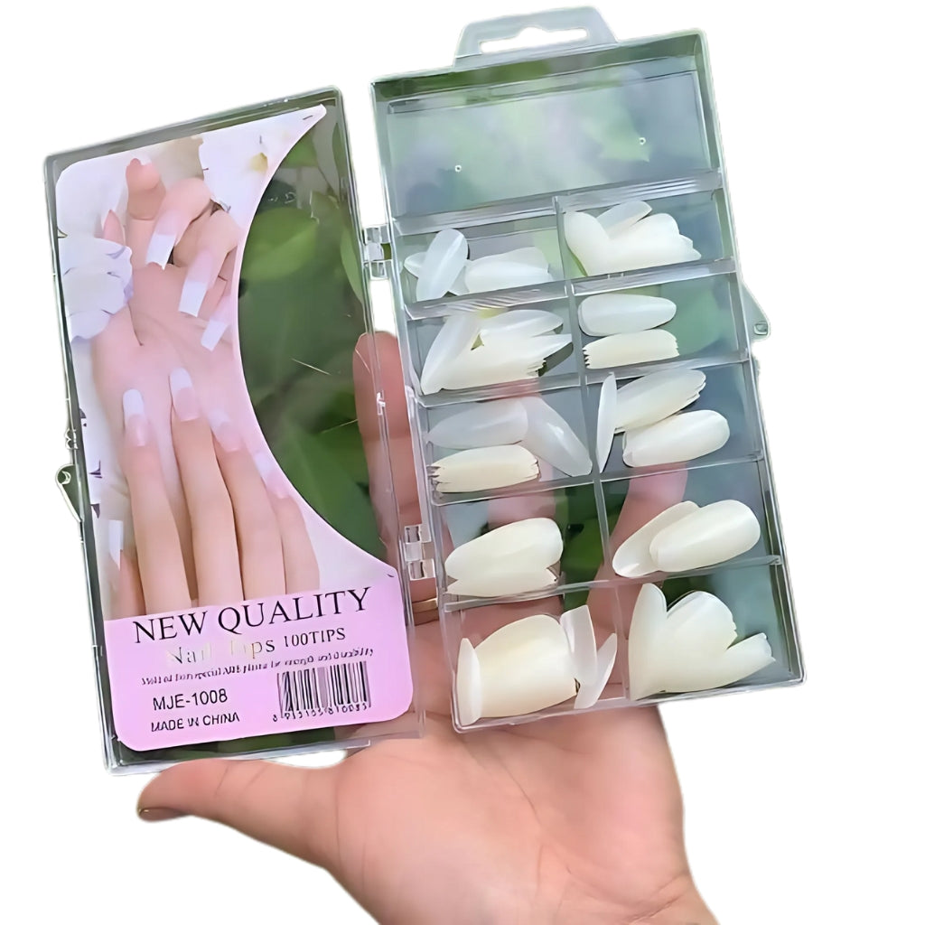 Nail Tips Set, 100 Pcs Lightweight & Customizable, for DIY & Professional Nail Art
