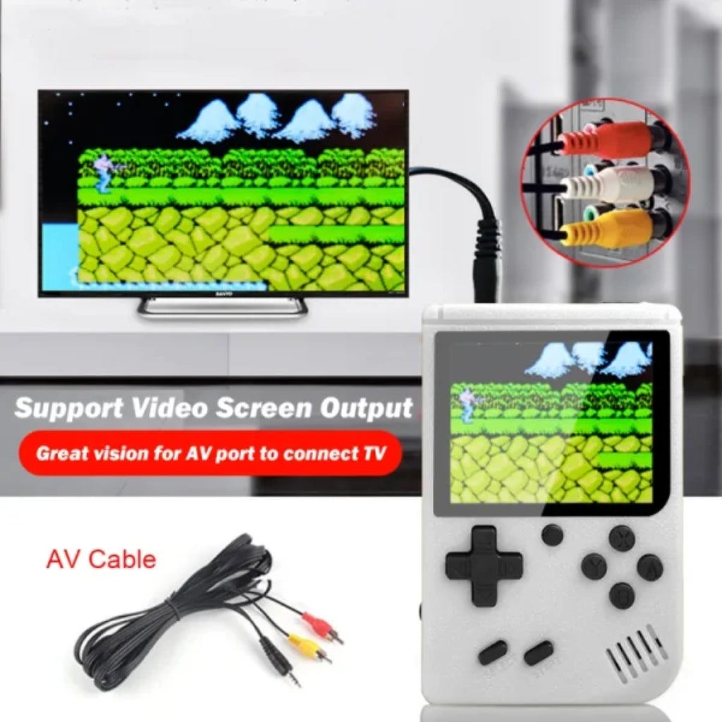 Retro Gaming Console, 400 Games & Rechargeable Battery, for Family Fun
