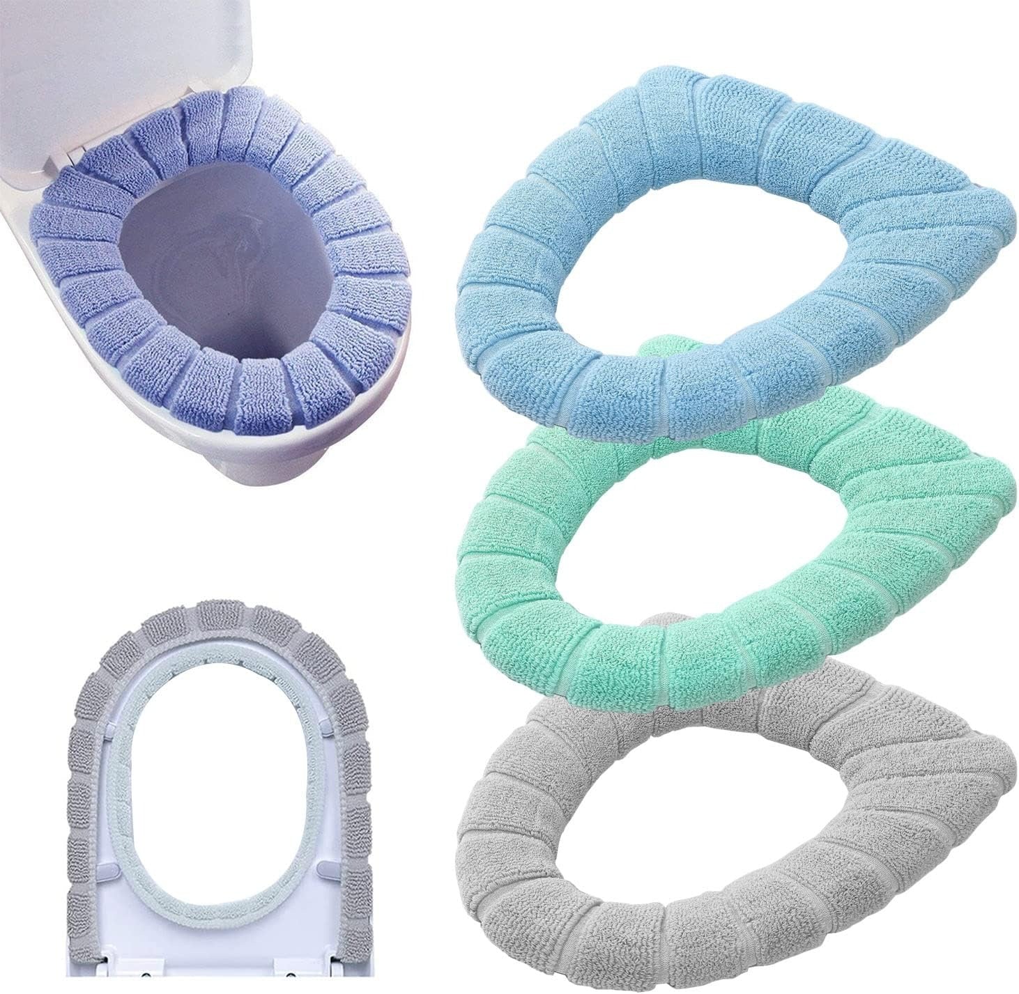 Washable Soft Coral Velvet Toilet Seat Cover – Warm & Reusable