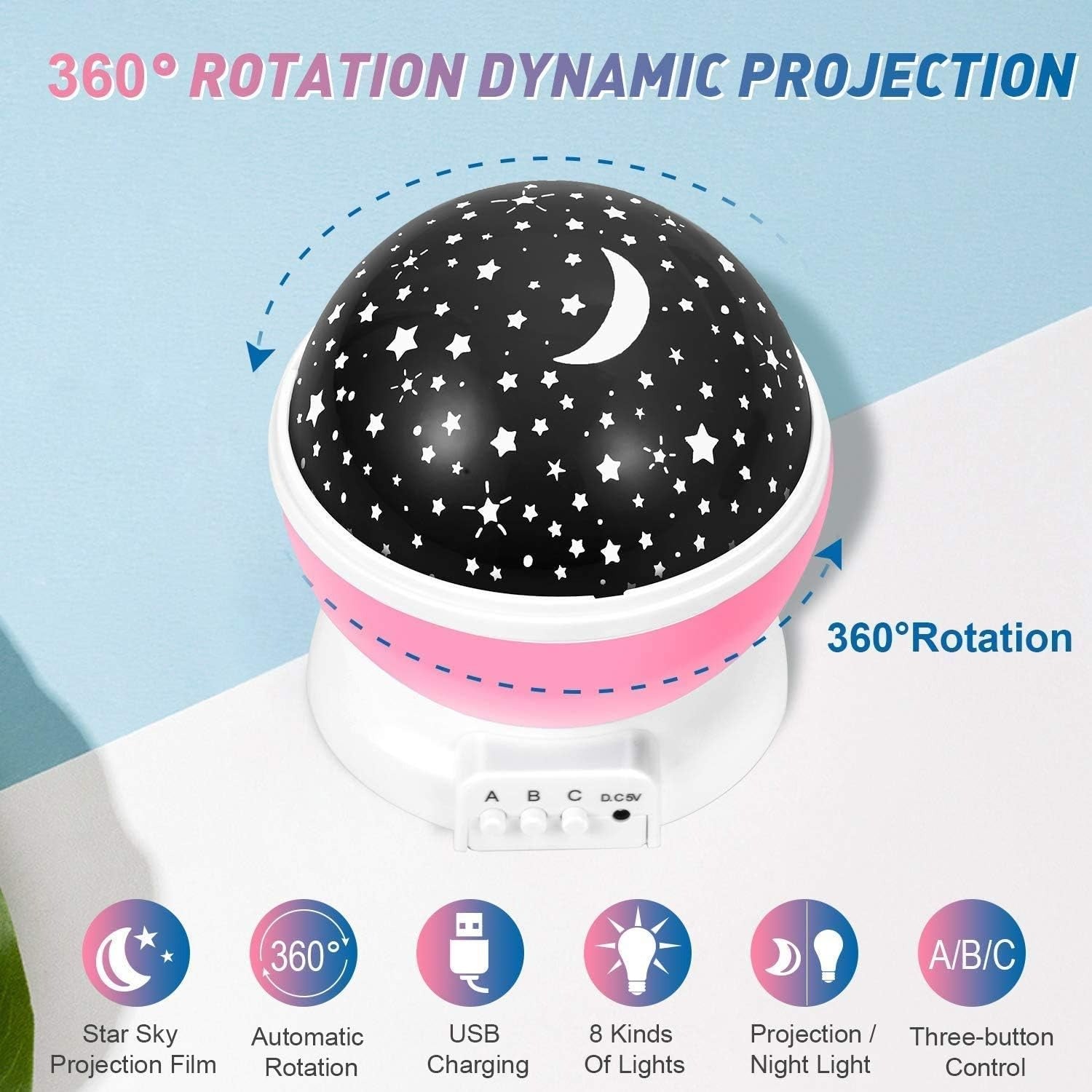 LED Starry Sky Projector Night Lamp for Kids and Babies Random Color
