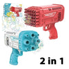 36-Hole Bazooka Bubble Gun, Rechargeable Bubble Blaster, for Kids