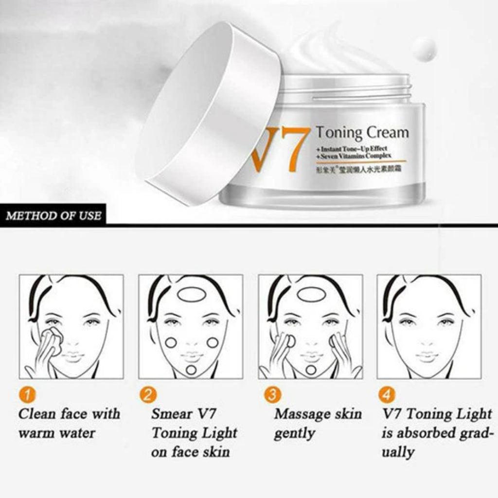 Bioaqua V7 Deep Hydration Face Cream, 50ml, Whitening & Anti-Wrinkle, Skin Brightening