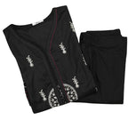 Black Embroidered Lawn Suit, 3-Piece with Zari Dupatta, for Women