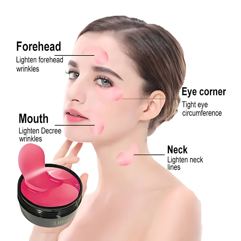 Dr. Rashel Ruby Hydrogel Eye Mask, Firming & Radiance Boost, for Unisex