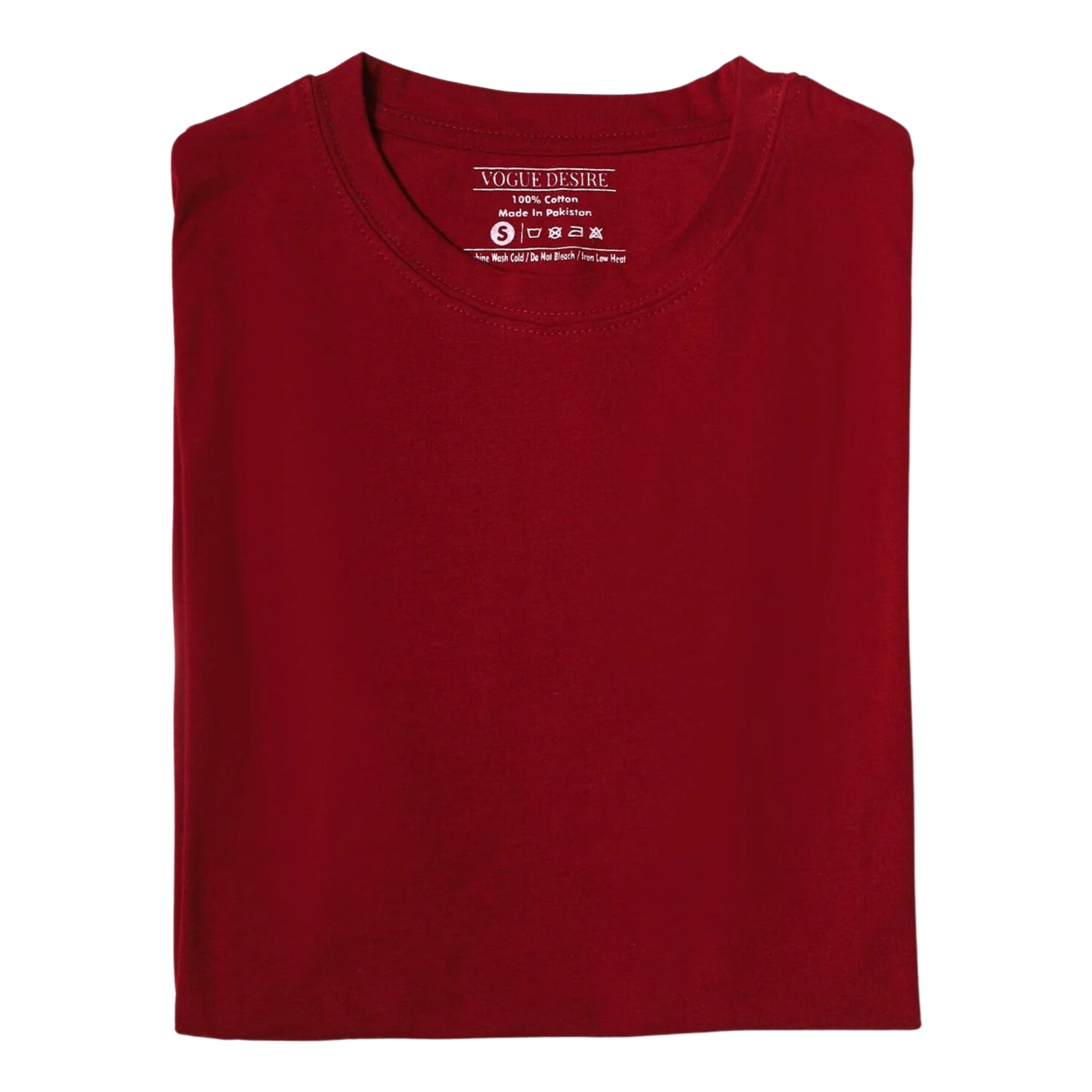 Elegant Burgundy T-Shirt, Premium 100% Cotton, for Sophistication