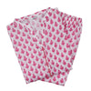 2-Piece Pink Printed Lawn Dress, Round Neck with Buttons, for Women