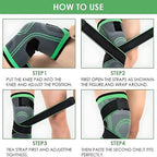 Knee Support Brace, Adjustable Compression & Patella Protection, for Sports & Joint Relief