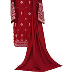 Rangoon 3-Piece Ensemble, Embroidered Khaddar with Lace, for Women
