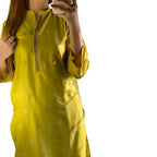 Suit, Olive Green, Arabic Lawn Fabric & Lace Work, for Women