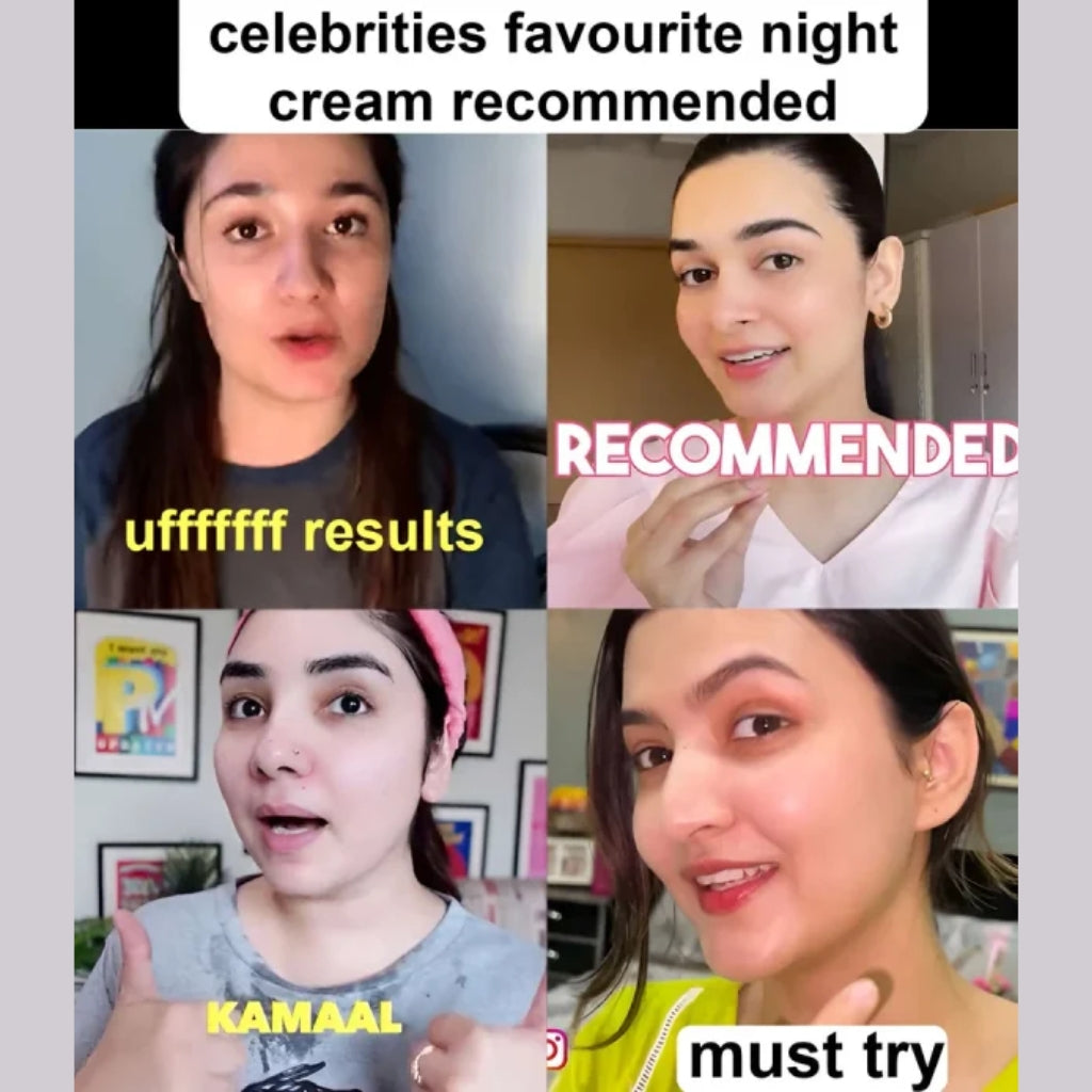 Night Cream for Bright & Clear Skin, Hydrating & Nourishing Formula