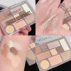 Pigmented 10-Color Eyeshadow, Warm & Cool Tones, Professional & Beginner