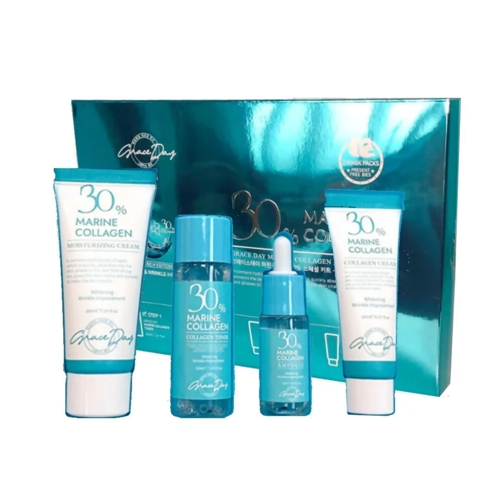 Grace Day Marine Collagen Kit, 4-in-1 Skincare, for Anti-Aging & Hydration