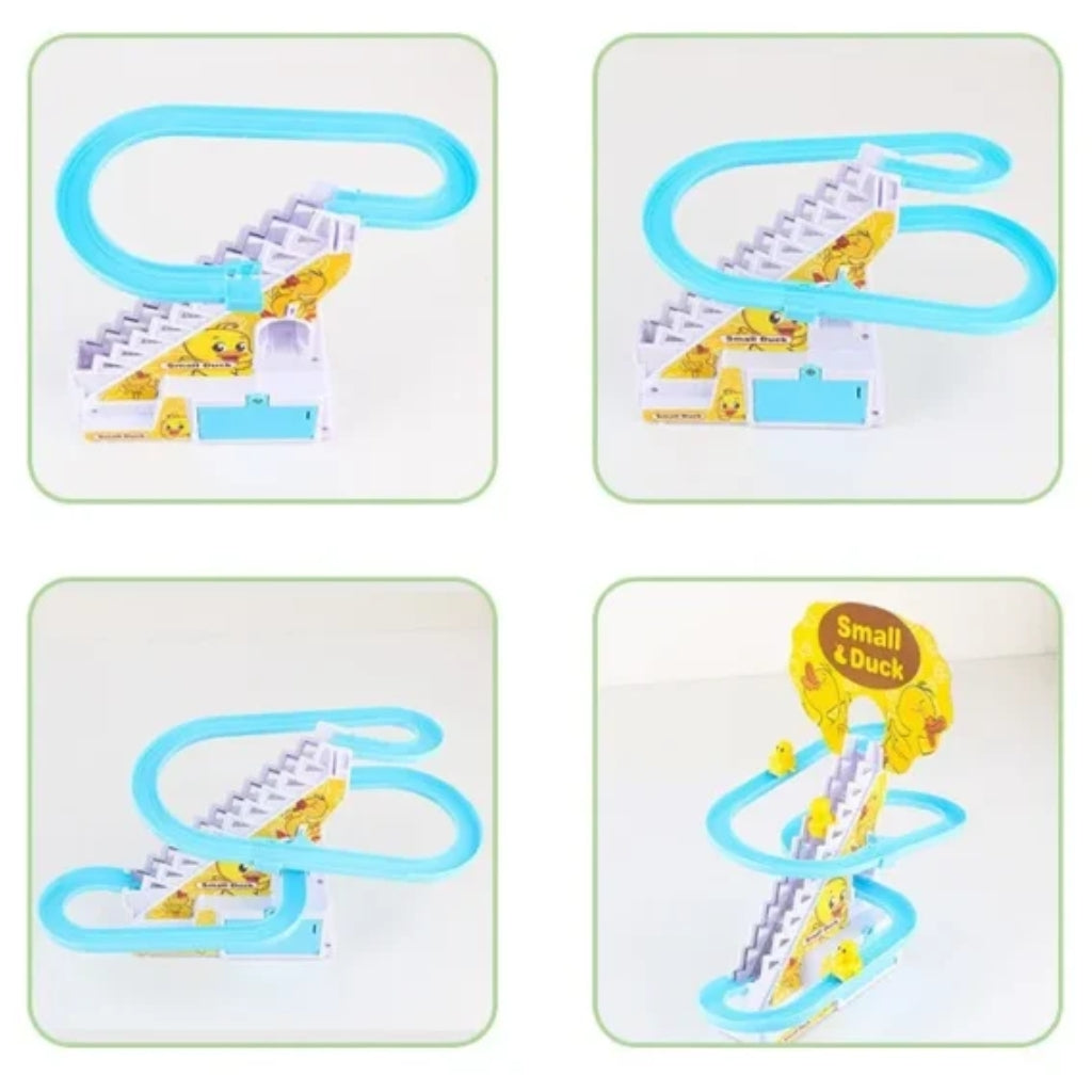 Electric Duck Climbing Stairs Toy, Flashing Lights & Music, for Kids