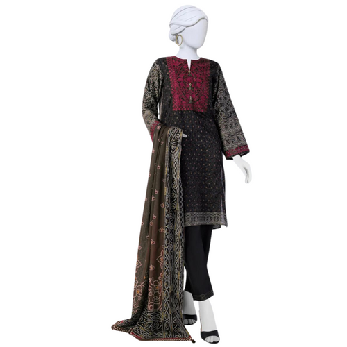 Suit, Original J. Round Neck with Slit, Embroidery Detail, for Women