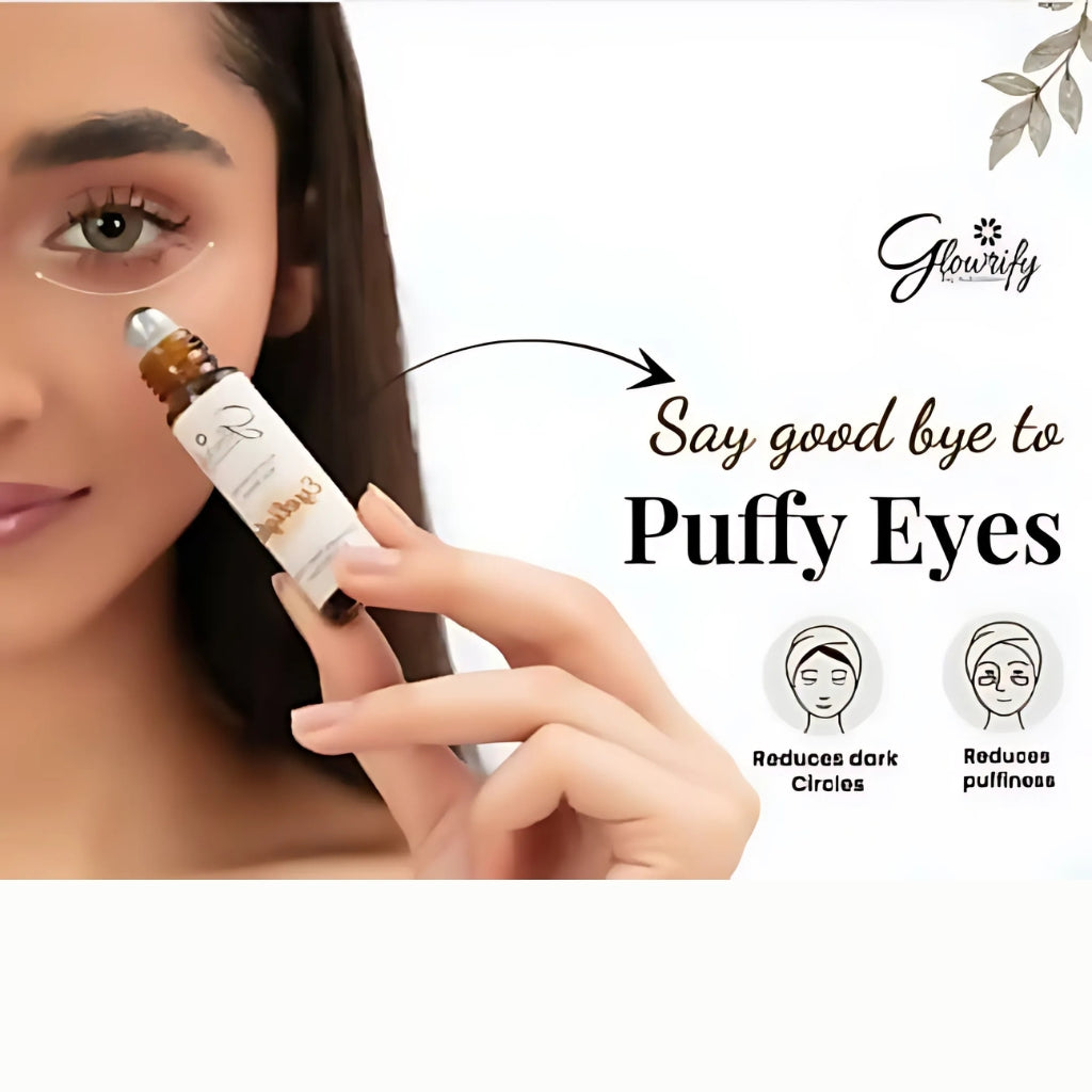 Under Eye Essential Oil Serum, Roll-On Dark Circle Remover, for Puffiness & Firming