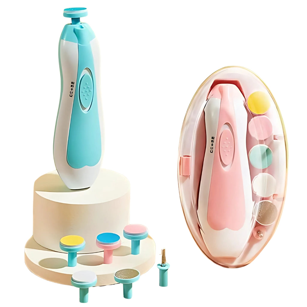 Electric Baby Nail Clipper, Safe & Quiet with 6 Grinding Heads, for Infants & Adults
