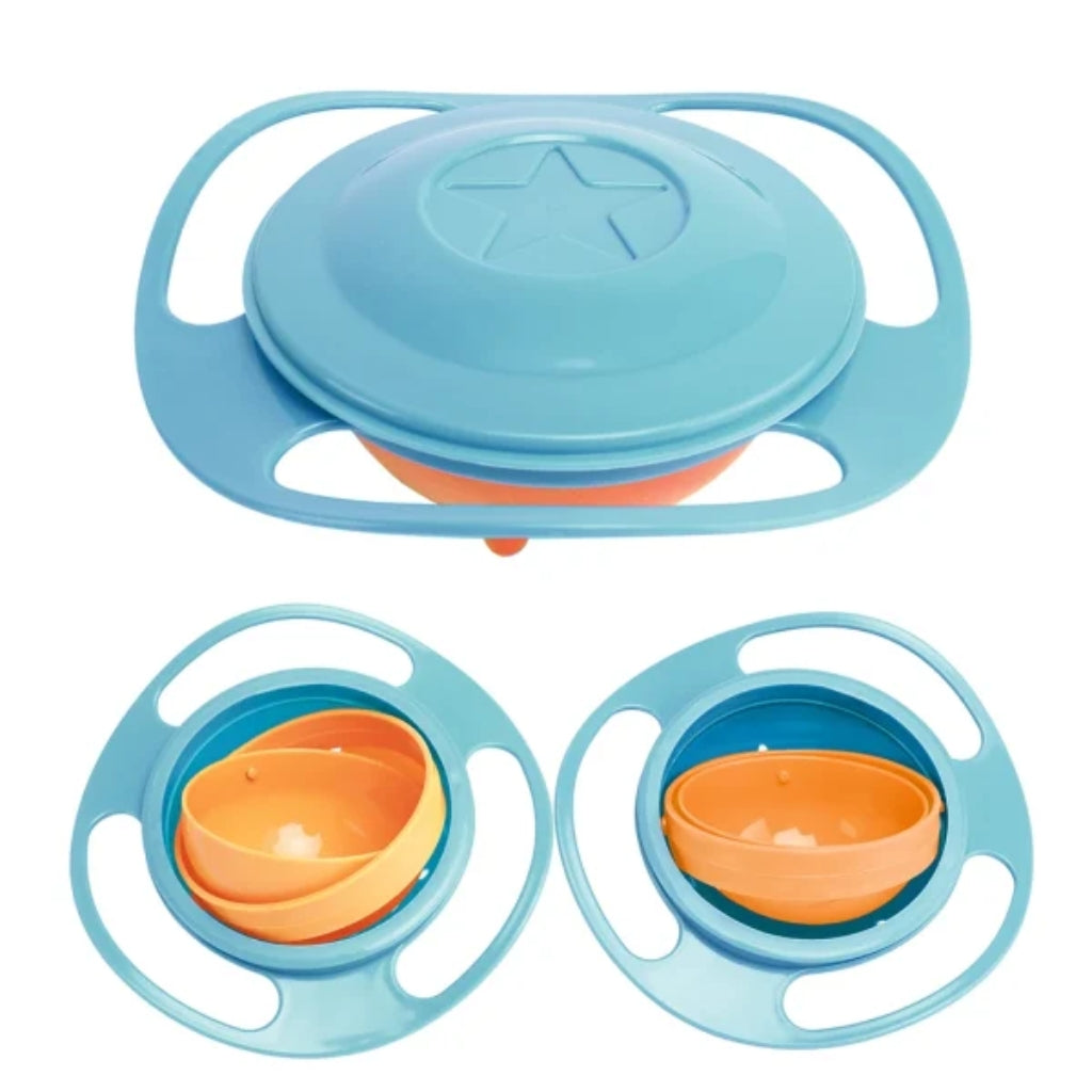 Gyro Bowl, 360 Degree Spill-Proof & Feeding Bowl with Handles, for Kids