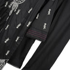 Black Embroidered Lawn Suit, 3-Piece with Zari Dupatta, for Women