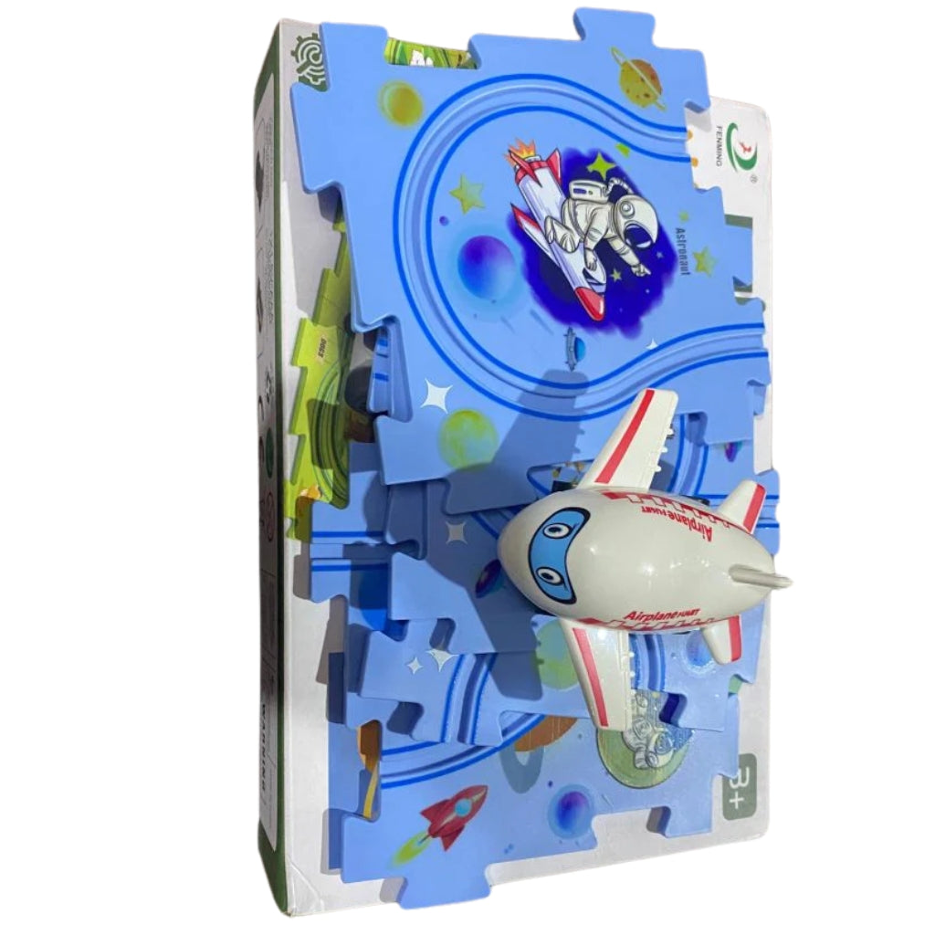 Puzzle Racer Car Track, Dinosaur Theme & DIY Educational Toy