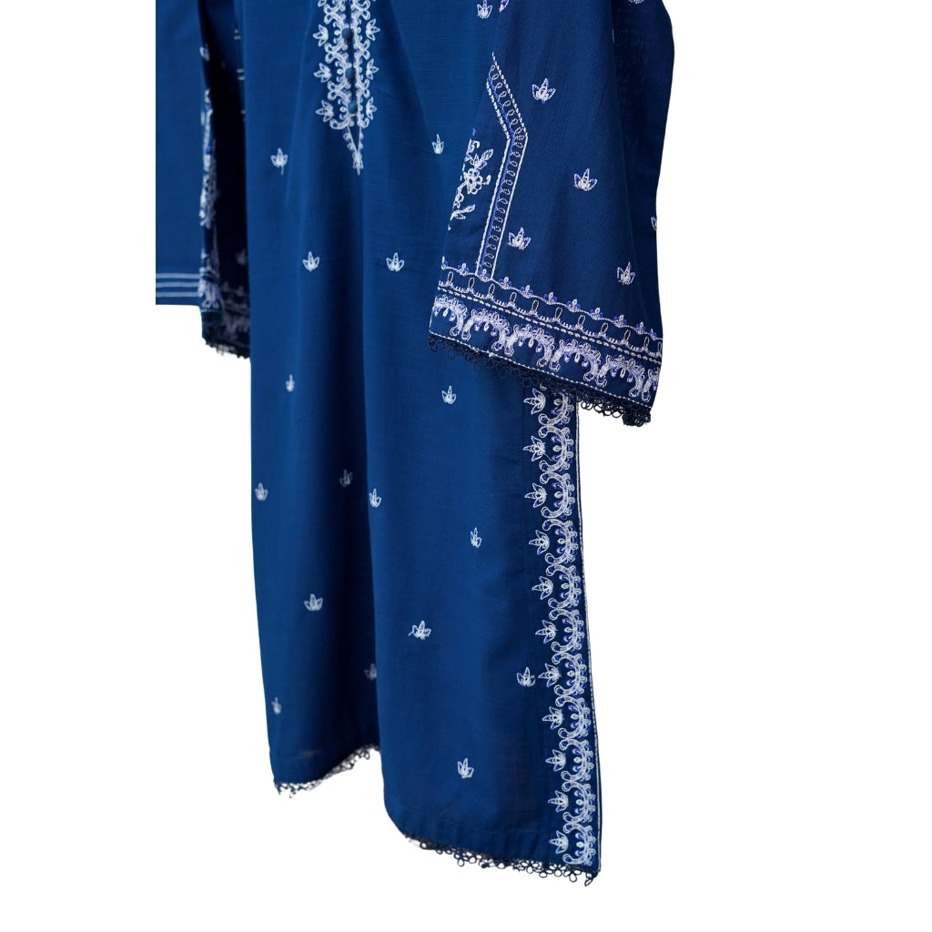 Rangoon 3-Piece Khaddar Suit, Embroidered Shirt & Wool Shawl, for Women