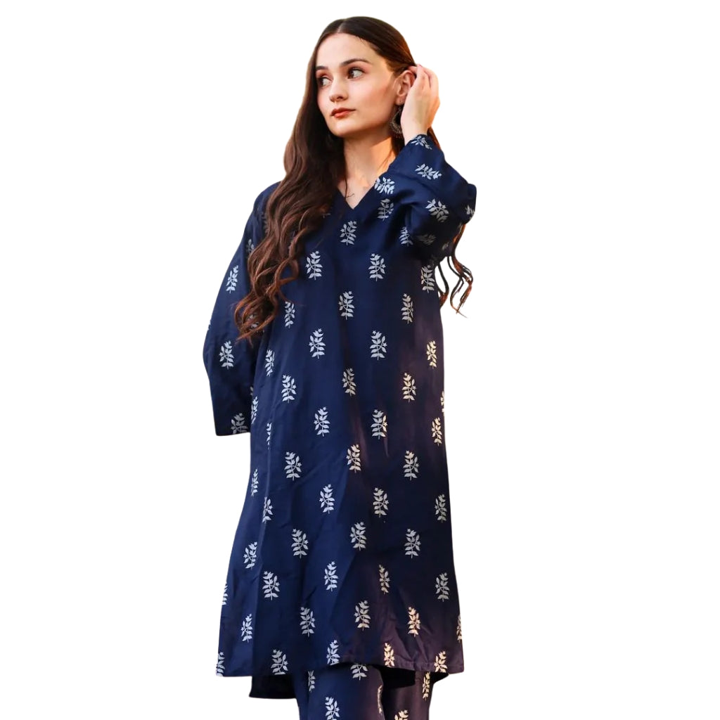 Suit, 2-Piece Stitched Set, Printed Shirt & Trouser, for Women