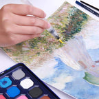 Solid Watercolor Paint Cakes, 24 Vibrant Colors, for Artists & Students