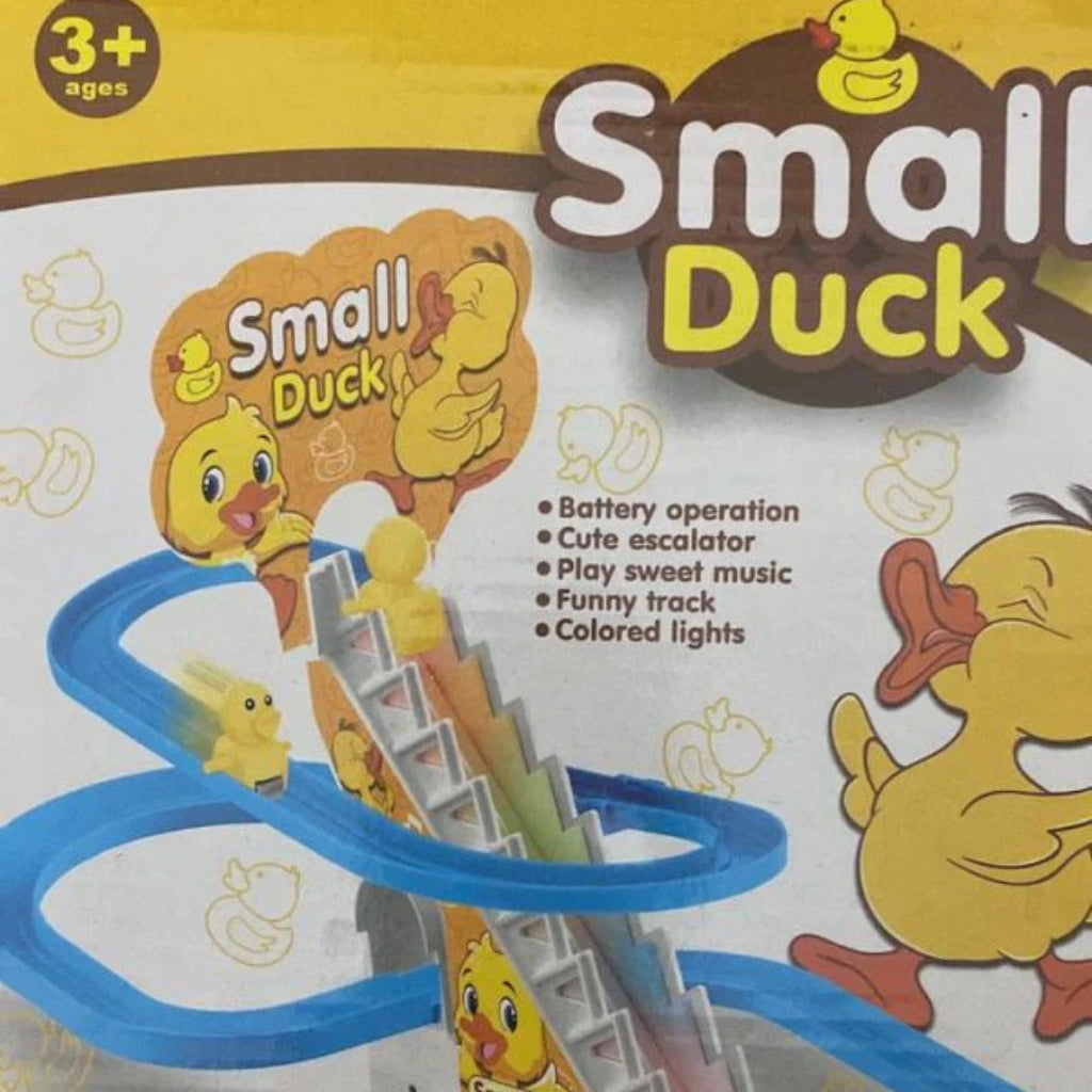 Electric Duck Climbing Stairs Toy, Flashing Lights & Music, for Kids