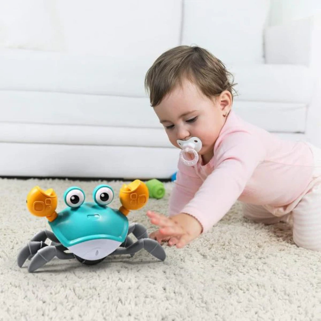 Tummy Time Crawling Crab, Moving Toy, Interactive & Musical, for Babies & Toddlers