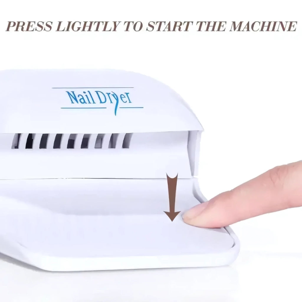 Electric Nail Dryer Machine, Air & UV Light, Automatic Pressure Switch, Compact Design