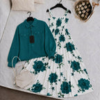 Flower printed koti Maxi Turkish style Smokey Maxi