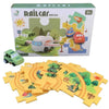 Puzzle Racer Car Track, Dinosaur Theme & DIY Educational Toy