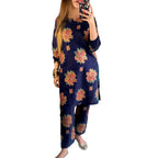 Arabic Lawn Suit, Gulab Print, Lace & Elastic Details, for Women