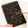 Rainbow Scratch Note Pad, 10x14cm Drawing Book, Non-Toxic Art Activity for Kids