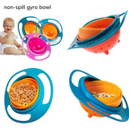 Gyro Bowl, 360 Degree Spill-Proof & Feeding Bowl with Handles, for Kids