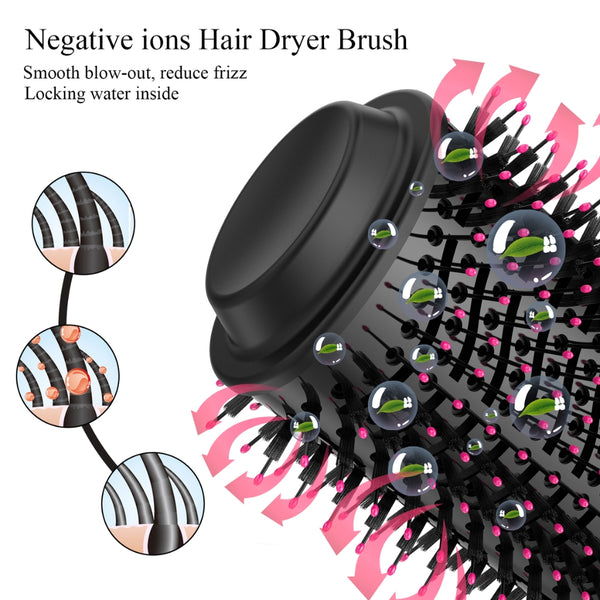 One Step 2-in-1 Hot Air Brush, Hair Dryer, Straightener & Volumizer Unisex Use