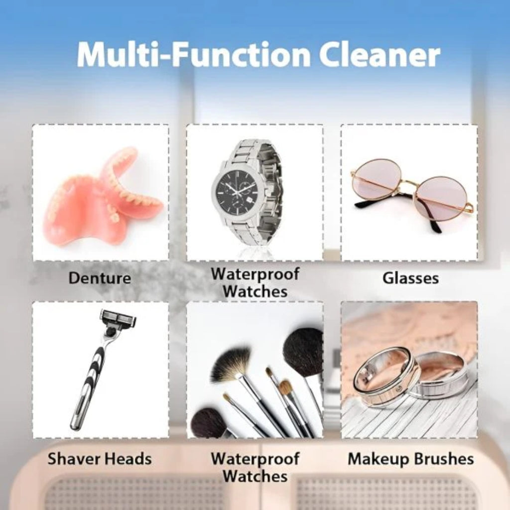 Jewelry Cleaning Machine, Professional Ultrasonic Cleaner & Full-Circle Cleaning, Portable