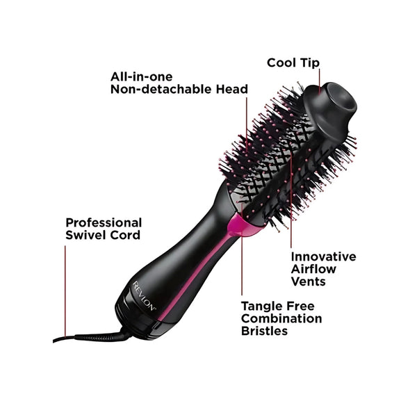 One Step 2-in-1 Hot Air Brush, Hair Dryer, Straightener & Volumizer Unisex Use