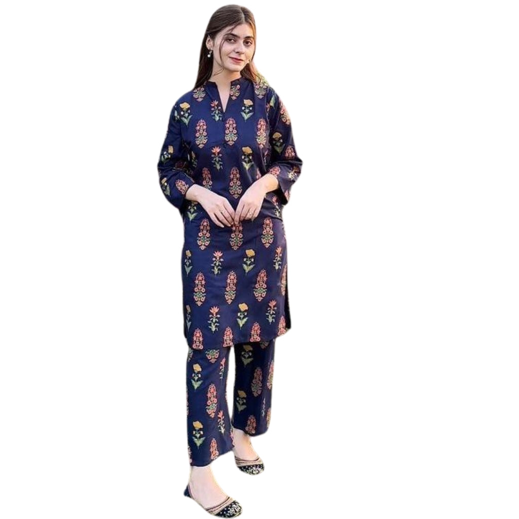 Arabic Lawn Suit, Flower 3D Design & Floral Print, for Women