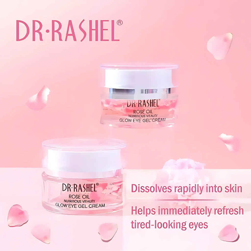 Dr.rashel Rose Oil Eye Gel Cream, Anti-Wrinkle & Hydrating, for All Skin Types