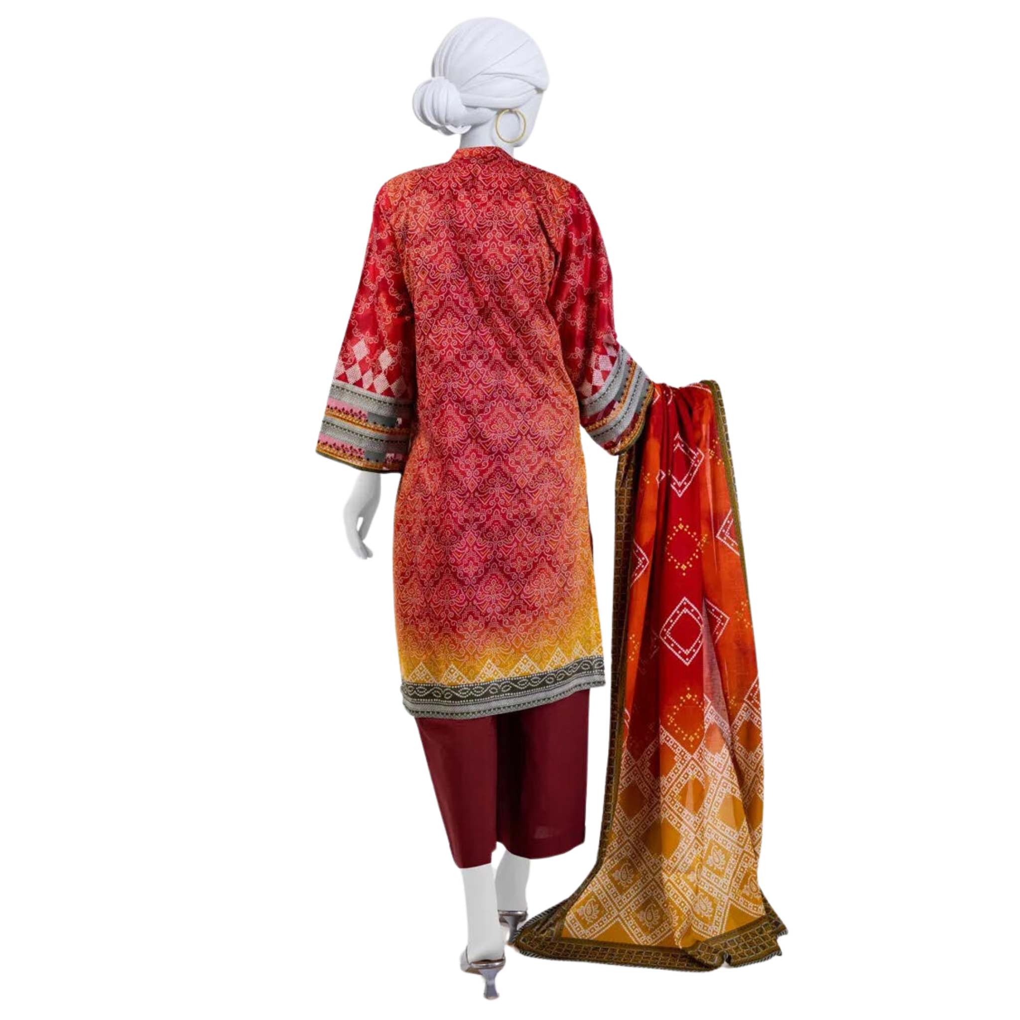 Suit, Original J., Band Collar with Slit, Izaar Trouser, for Women