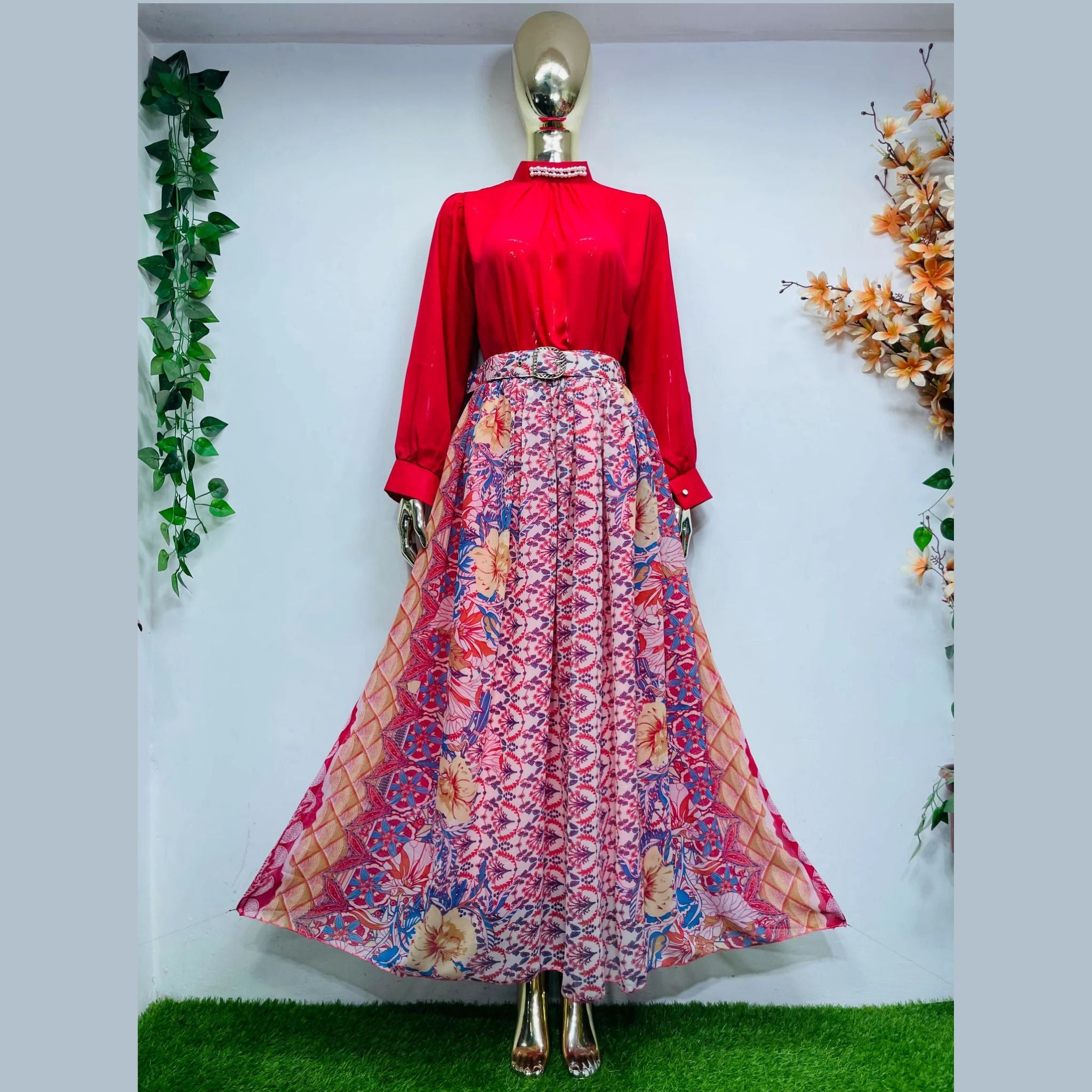 Skirt & Top, Imported Chiffon Elegance & Effortless Style, for Women