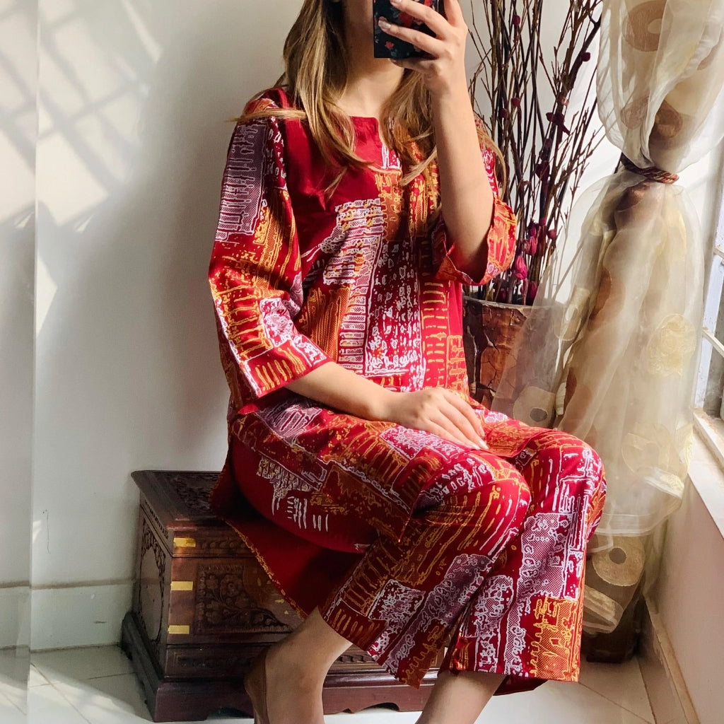 Arabic Lawn Suit, Mountain Design, Casual & Daily Wear, for Women