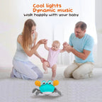 Tummy Time Crawling Crab, Moving Toy, Interactive & Musical, for Babies & Toddlers