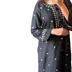 Suit, Sequence Embroidered, Block Printed & Comfortable Fit, for Women