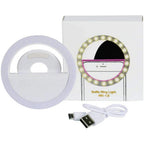 Selfie Ring Light, 3-Level Brightness, 36 LED Phone Light with USB Charging