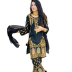 Suit, Arabic Lawn Suit, Printed & Stitched, for Women